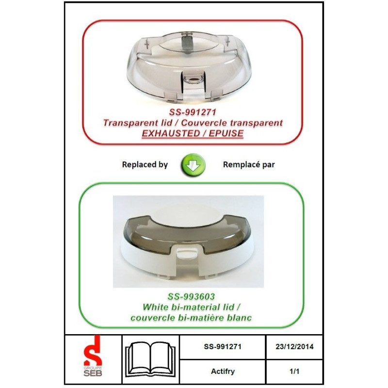 Капак за фритюрник TEFAL