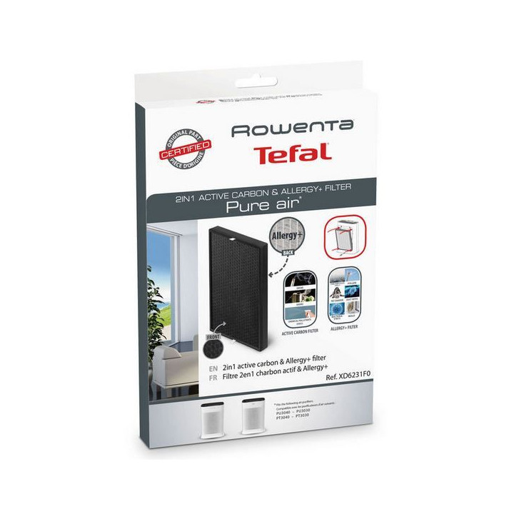 Филтър 2 в 1 Карбонов + Хепа за пречиствател на въздух ROWENTA XD6231F0