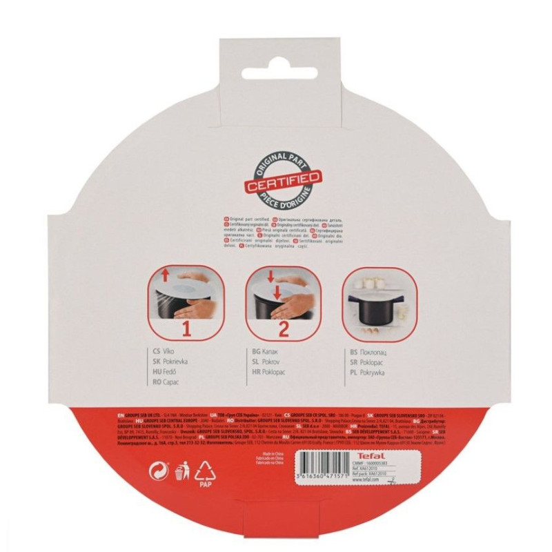 Капак за съхранение на купата на Tefal COOK4ME XA612010