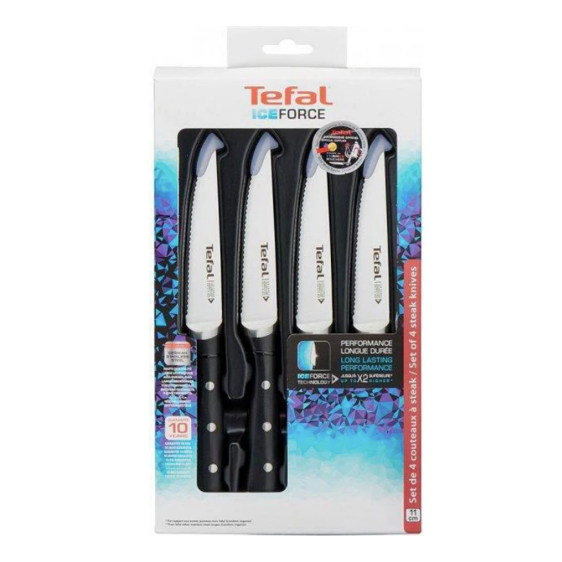 Комплект ножове TEFAL Ice Force за месо 4бр K232S414