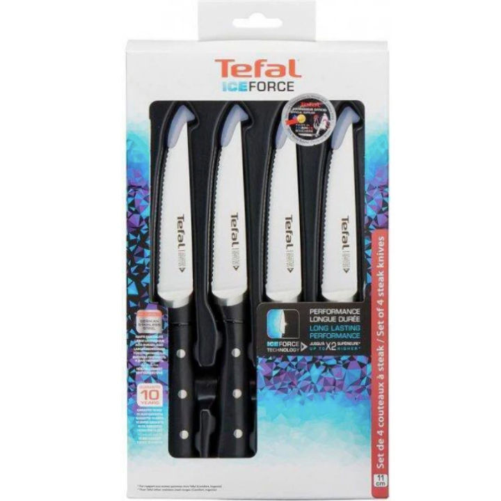 Комплект ножове TEFAL Ice Force за месо 4бр K232S414
