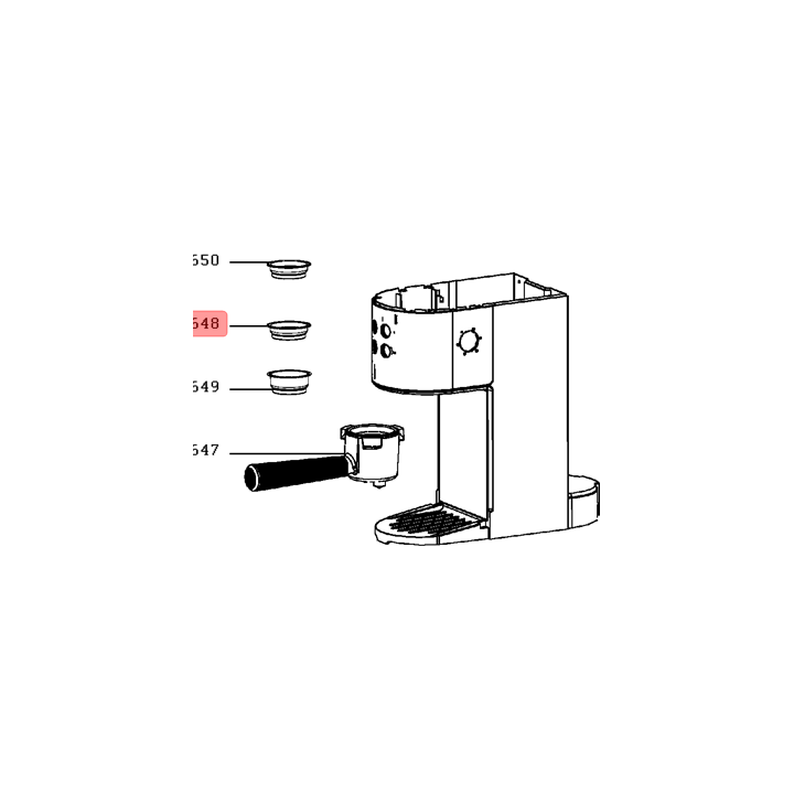 Цедкa единична за ръкохватка на кафемашина KRUPS XP442C11