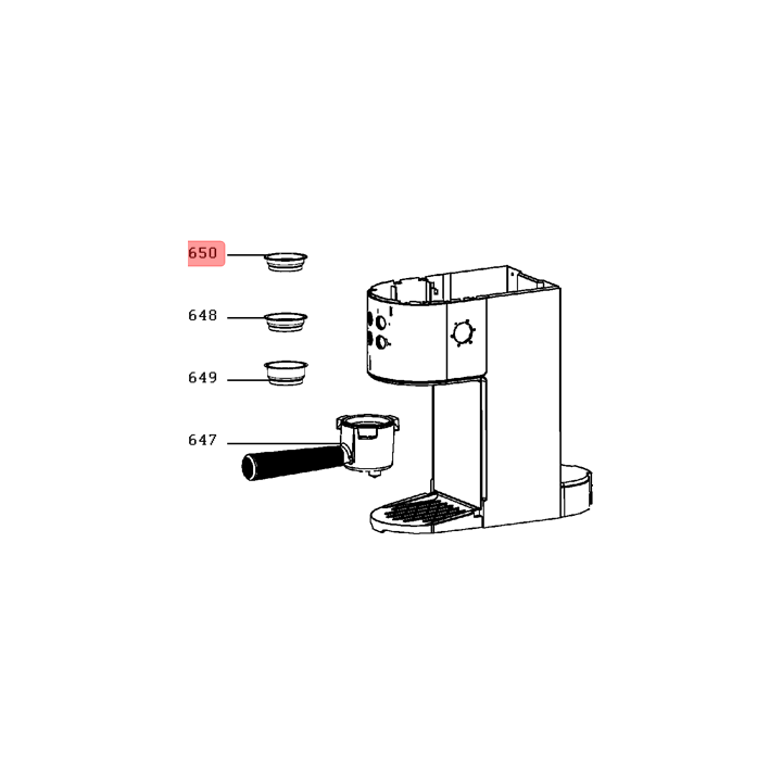 Цедкa двойна за ръкохватка на кафемашина KRUPS