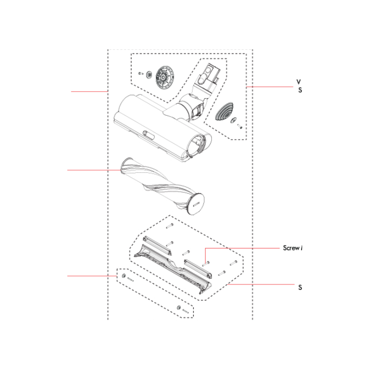 Ролка за вертикална прахосмукачка Dyson
