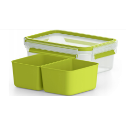 Кутия за храна Tefal MasterSeal ToGo с вътрешни купи правоъгълна 1,2 л K3100312