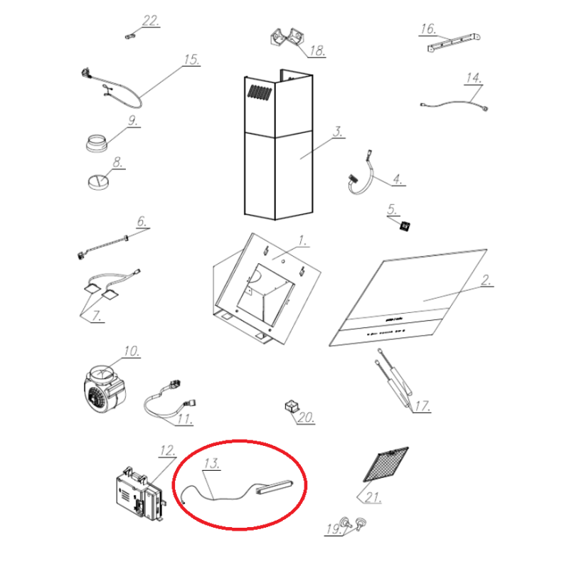 Kонтролен модул за аспиратор Gorenje WHI643ORA
