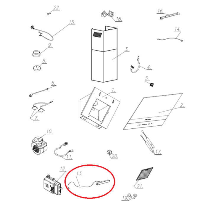 Kонтролен модул за аспиратор Gorenje WHI643ORA