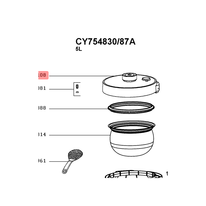 Капак за мултикукър TEFAL TURBO CUISINE