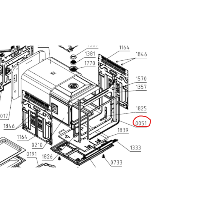 Уплътнение за врата на фурна Gorenje с пиролиза