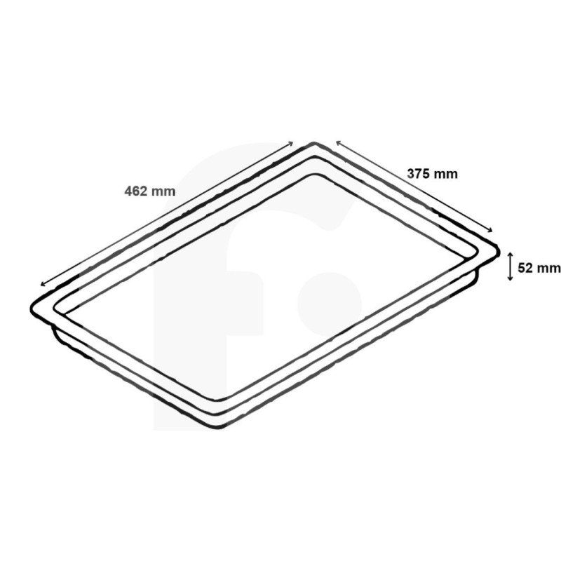 Дълбока тава емайлирана за фурна BEKO 460x375x52мм