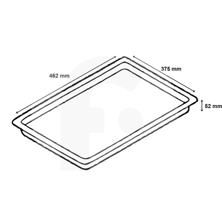 Дълбока тава емайлирана за фурна BEKO 460x375x52мм