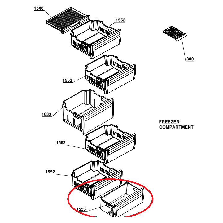 Чекмедже малко комплект за фризер Beko