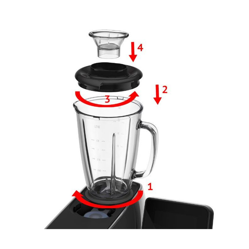 Комплект аксесоари 5 в 1 за кухненски робот Tefal Coach Mix & Drink XF650038, Предназначен за смесване, смилане, нарязване и раз