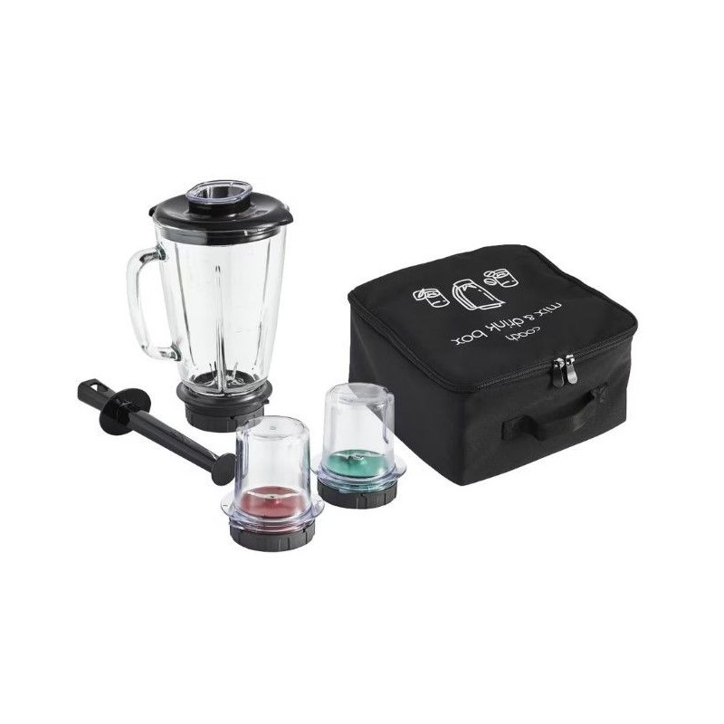 Комплект аксесоари 5 в 1 за кухненски робот Tefal Coach Mix & Drink XF650038, Предназначен за смесване, смилане, нарязване и раз