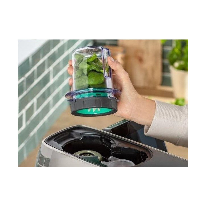 Комплект аксесоари 5 в 1 за кухненски робот Tefal Coach Mix & Drink XF650038, Предназначен за смесване, смилане, нарязване и раз