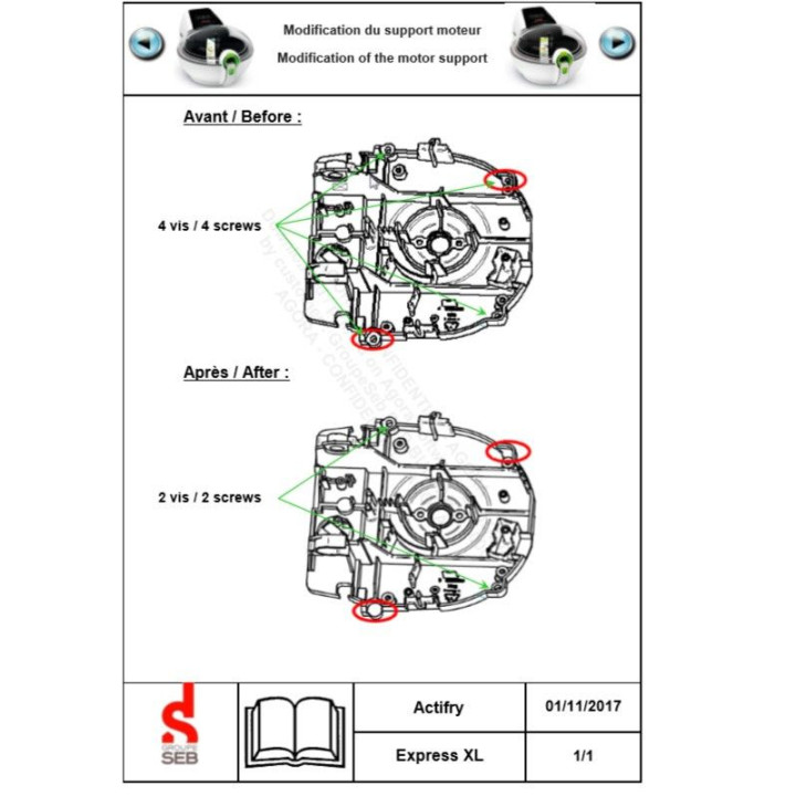 Мотор за фритюрник TEFAL
