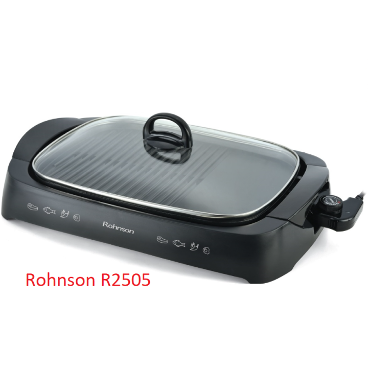 Стъклен капак с дръжка за електрическа скара Rohnson R2505